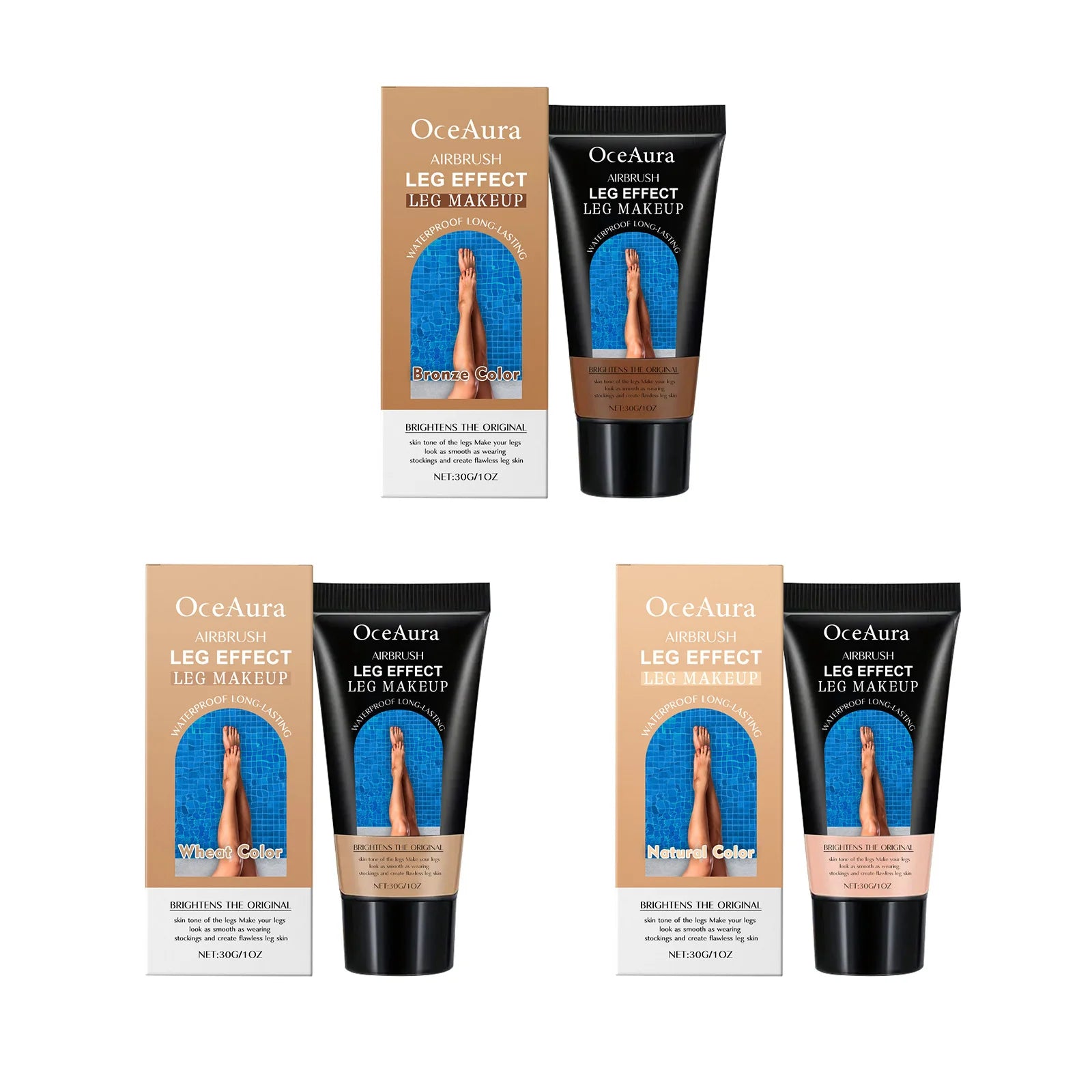 Waterproof Leg Makeup Concealer and Instant Bronzer Cream - 2