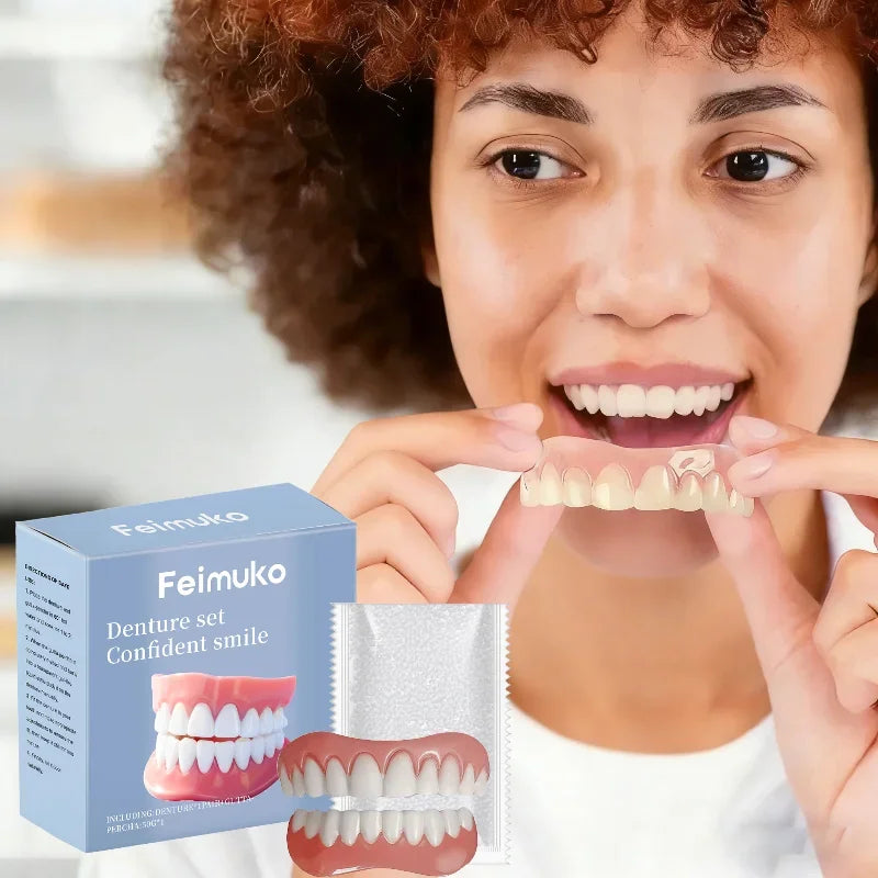 Temporary Silicone Cosmetic Dentures for Missing Teeth - 3