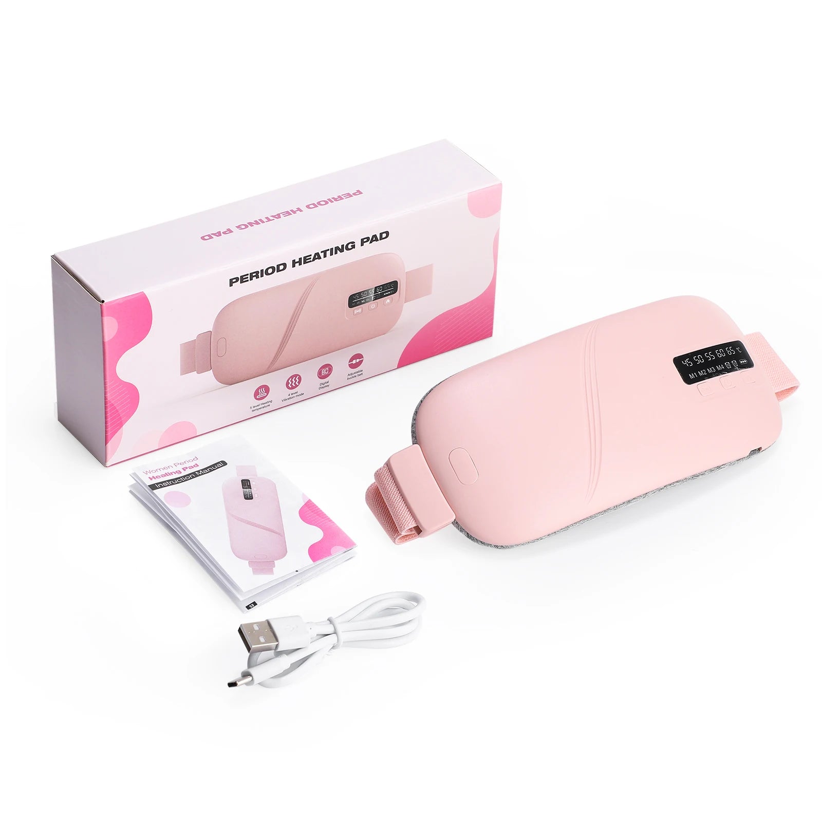 Cordless Menstrual Heating Pad with Vibration Massage - 24
