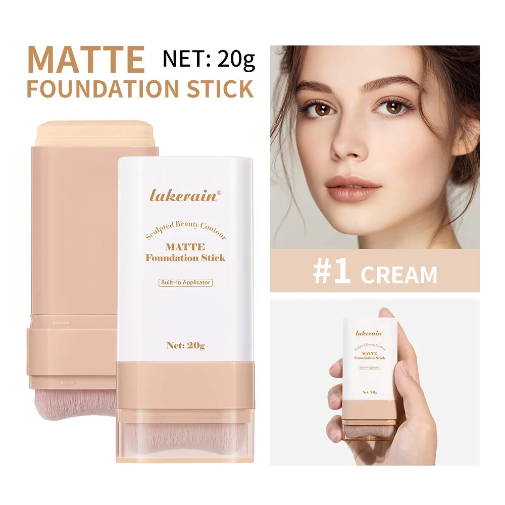 Matte Foundation Stick with Built-in Blending Brush - 44