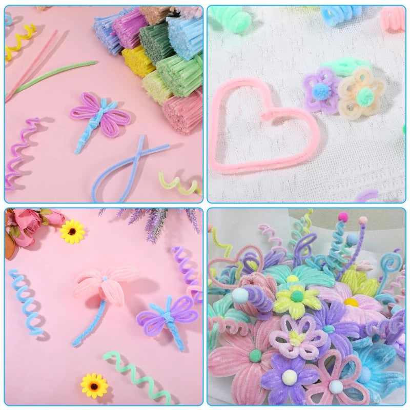 Colorful Chenille Stems for DIY Crafts and Handmade Art - 6