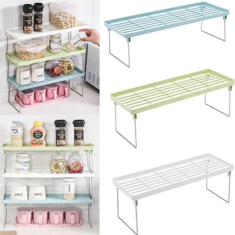 Foldable Space-Saving Kitchen Organizer Shelf - 1