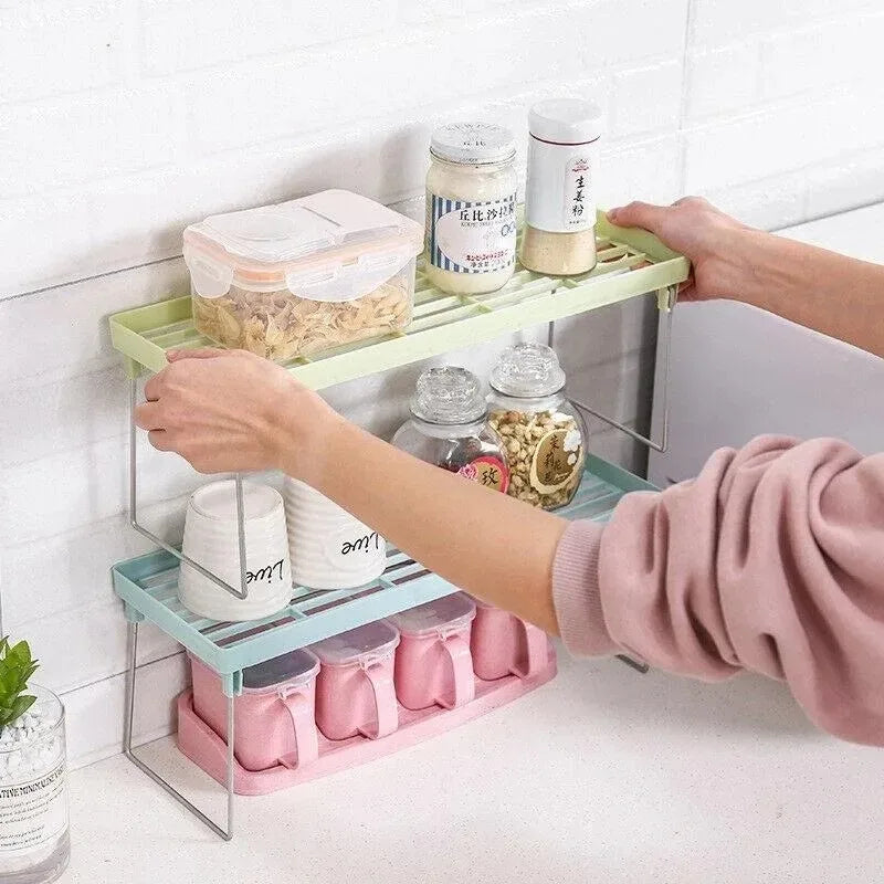 Foldable Space-Saving Kitchen Organizer Shelf