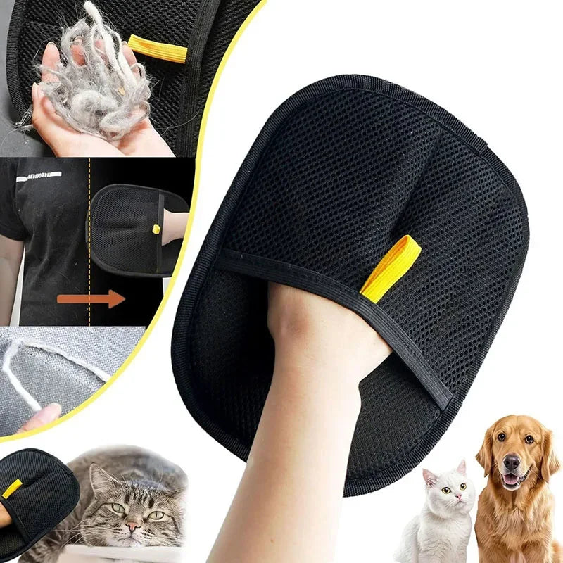 Electrostatic Pet Hair Removal Grooming Gloves