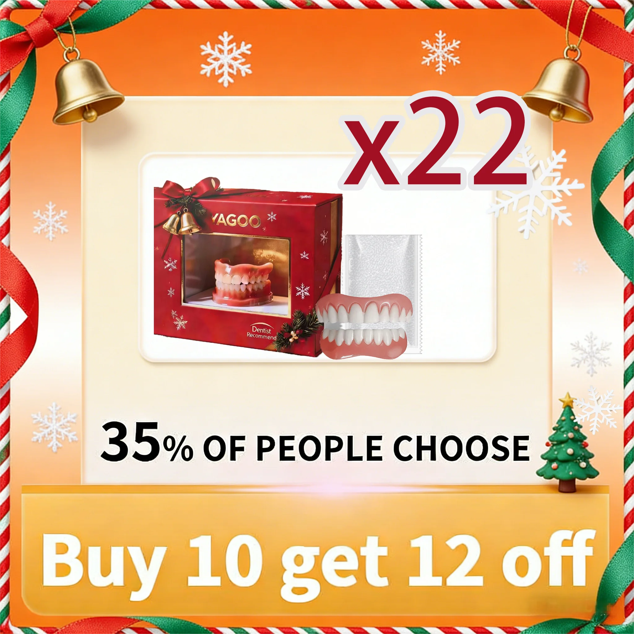 Instant Smile Cosmetic Dentures for Upper and Lower Teeth - 11