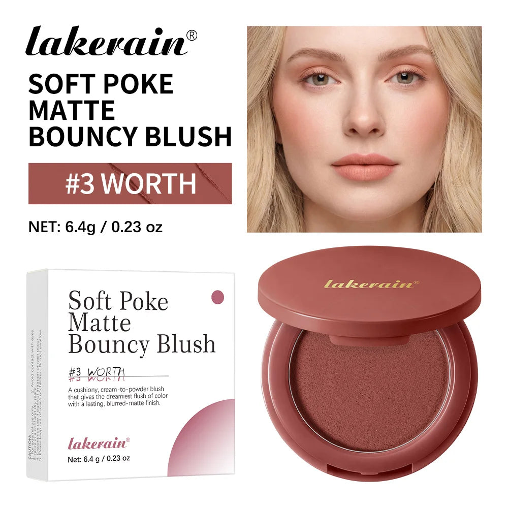 Matte Cream to Powder Bouncy Blush for Natural Flush
