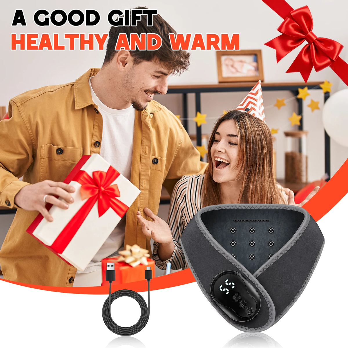 Portable Cordless Neck Massage Wrap with Vibration