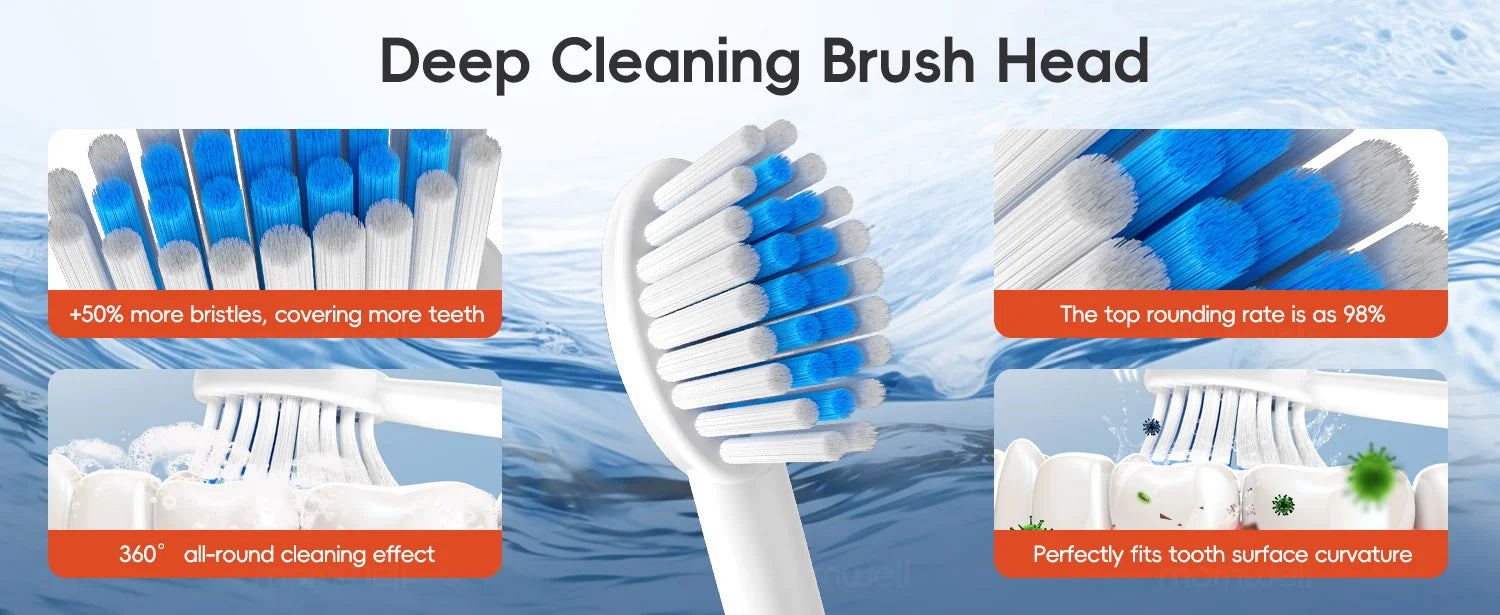 Rechargeable Sonic Electric Toothbrush with 6 Cleaning Modes - 10