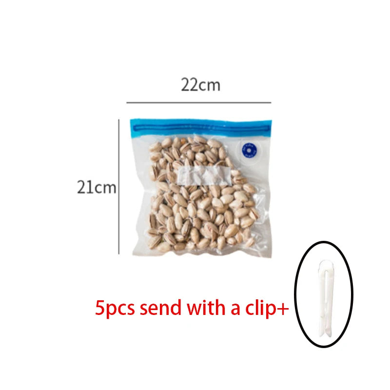 Reusable Vacuum Food Storage Bags for Kitchen - 27