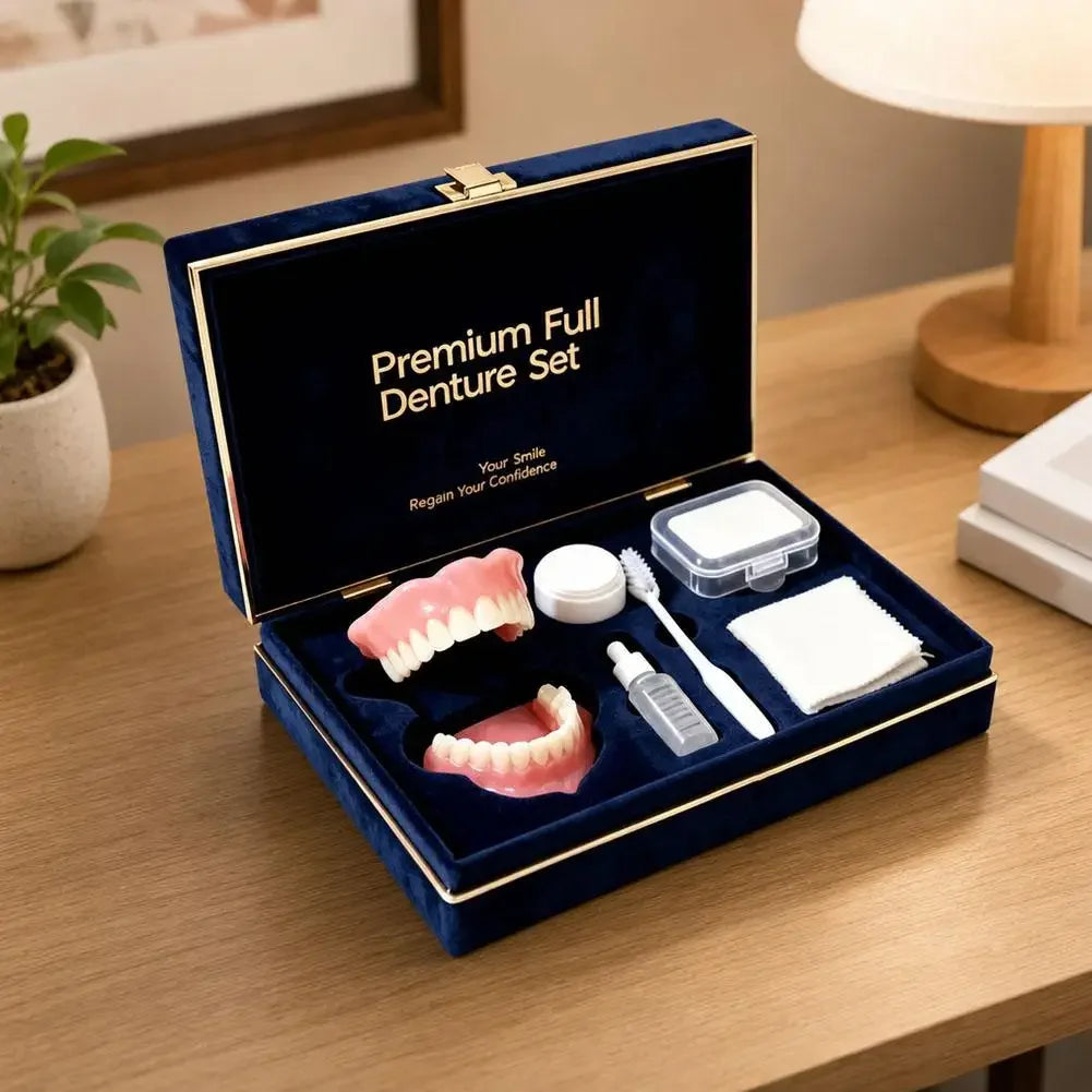Temporary Comfort Fit Full Denture Set for Instant Smile