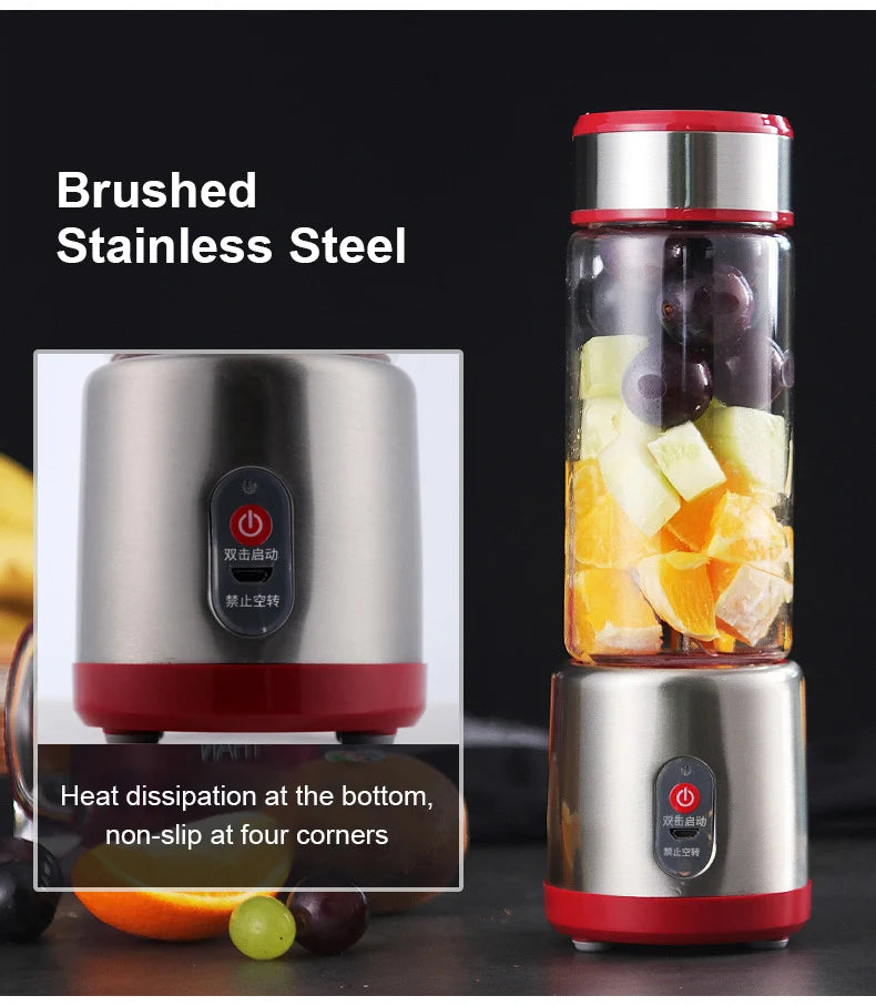 Portable Electric USB Rechargeable Fruit Juicer Blender Cup