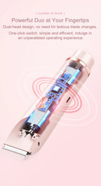 2-in-1 Waterproof Electric Shaver for Face and Body