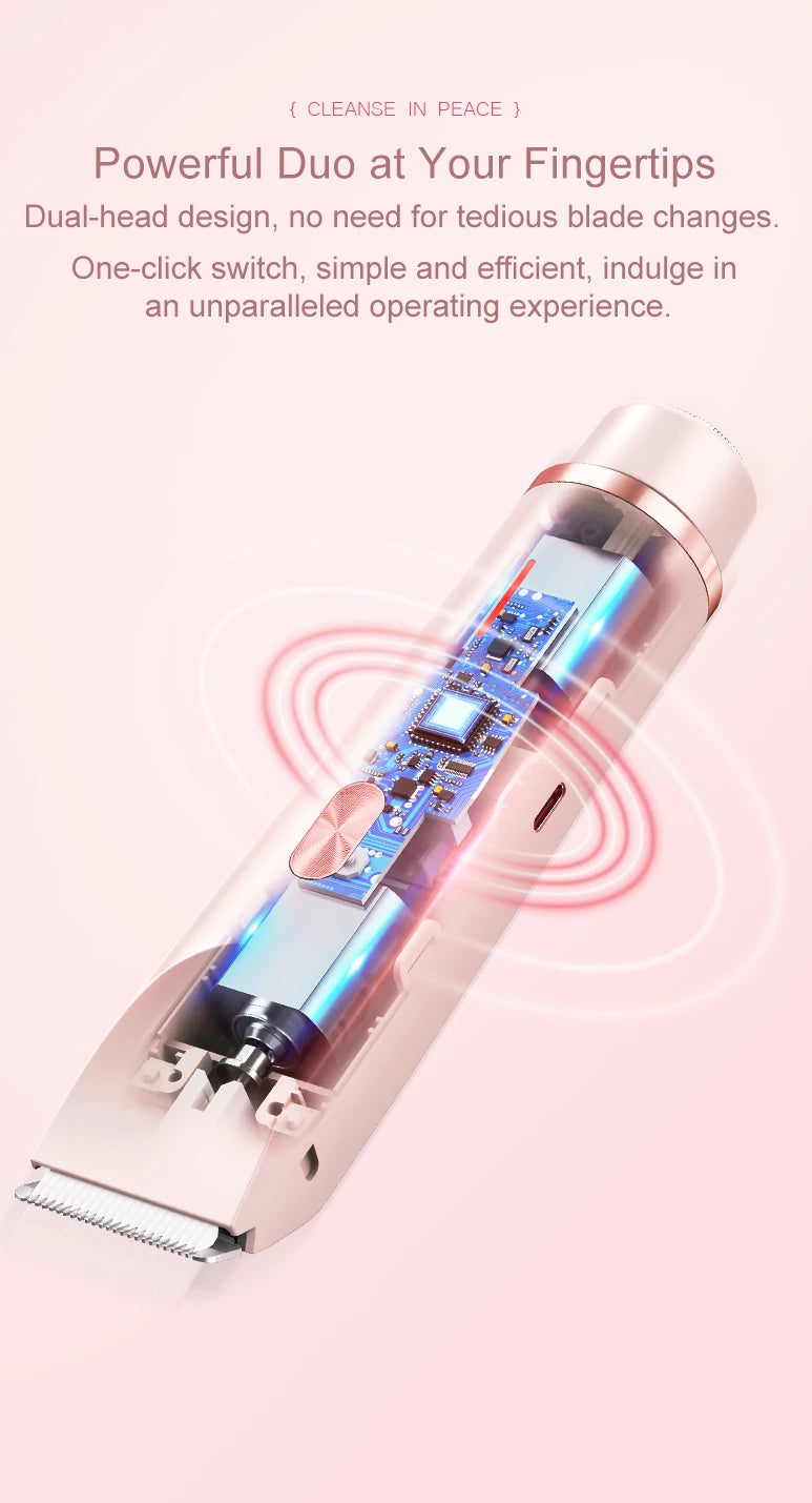2-in-1 Waterproof Electric Shaver for Face and Body
