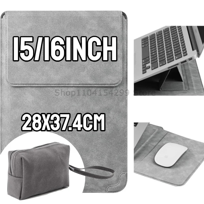 3-in-1 Foldable Laptop Sleeve with Stand and Mouse Pad