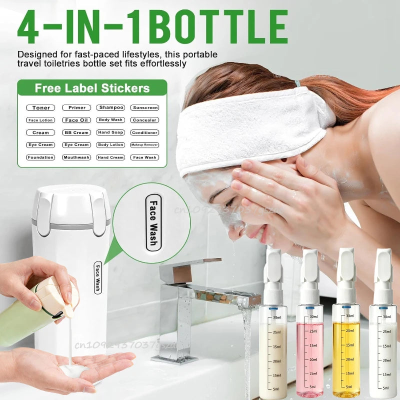 4-in-1 Portable Leak-Proof Travel Dispenser Bottle - 5