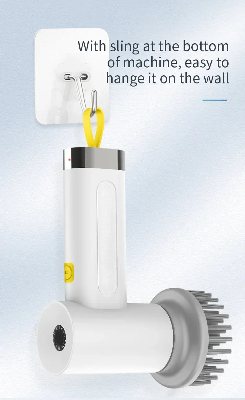 4-in-1 Electric Handheld Power Scrubber for Household Cleaning