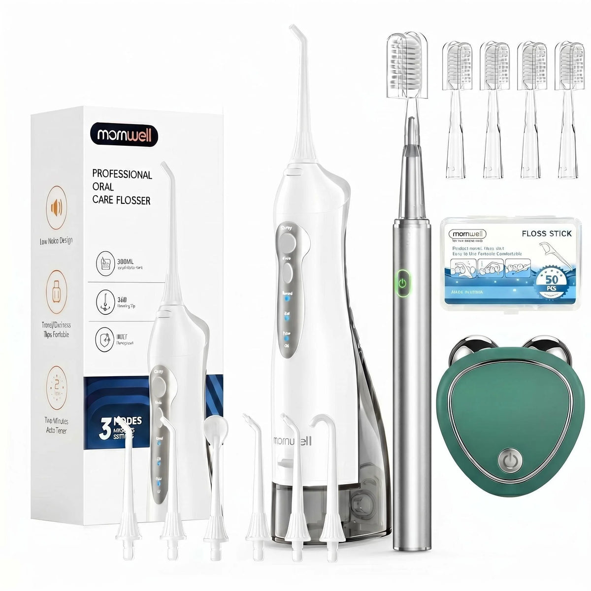 Professional Oral Care Water Flosser and Electric Toothbrush Set