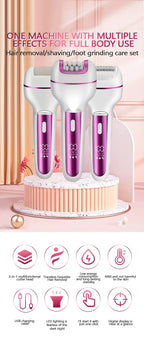 3-in-1 Rechargeable Electric Hair Remover and Shaver for Women