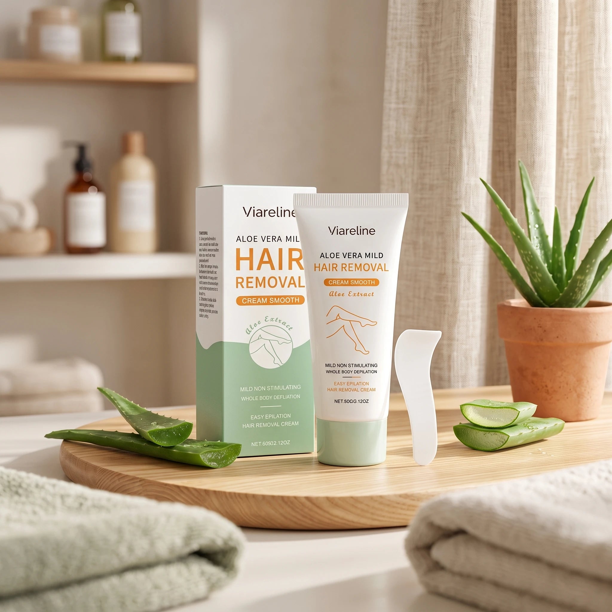 Painless Aloe Vera Hair Removal Cream for Whole Body - 2