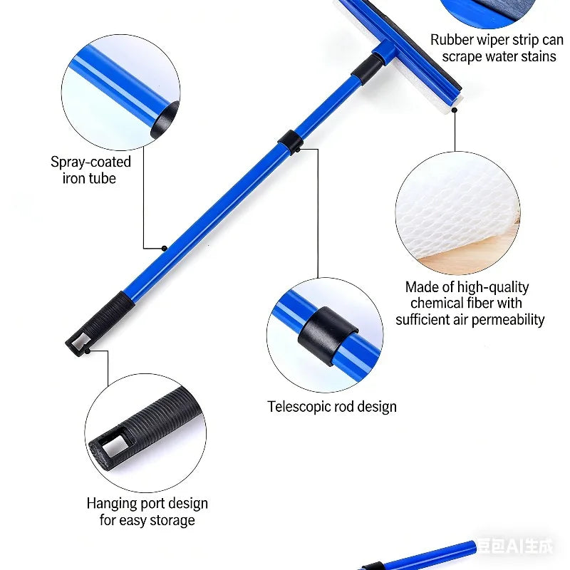 2-in-1 Telescopic Window Cleaner and Squeegee