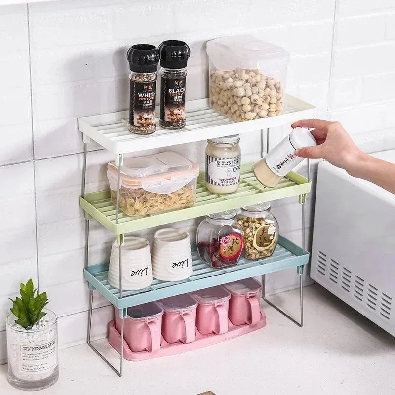 Foldable Space-Saving Kitchen Organizer Shelf - 10