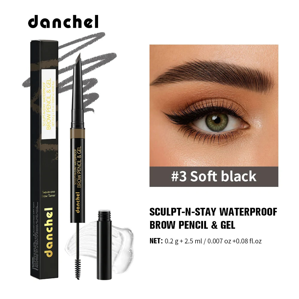 2-in-1 Waterproof Eyebrow Pencil and Sculpting Gel - 19