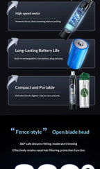 Electric Rechargeable Nose and Ear Hair Trimmer