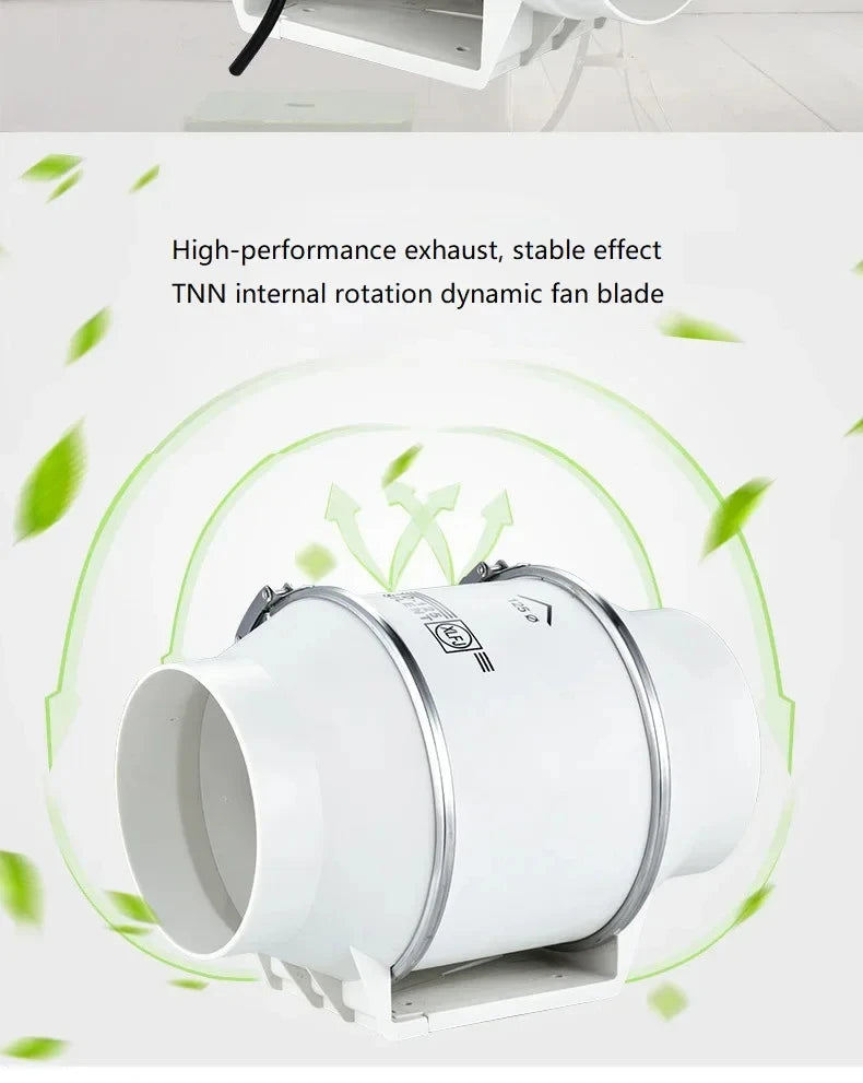 Inline Duct Exhaust Ventilation Fan for Kitchen and Bathroom