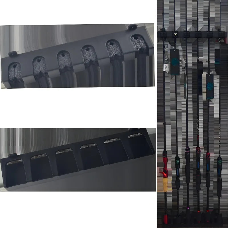 Wall-Mounted Fishing Rod Storage Rack - 2