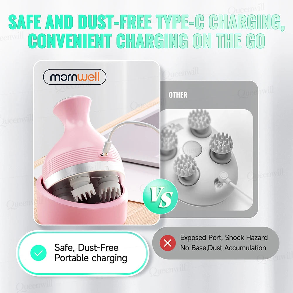 Portable Electric Water Flosser and Scalp Massager Set