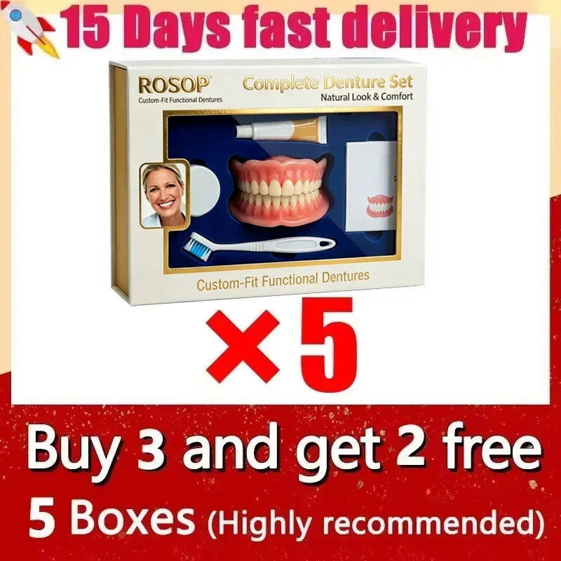 Cosmetic Silicone Fake Teeth Set for Upper and Lower Smile