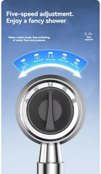 5-Mode High-Pressure Water Saving Shower Head