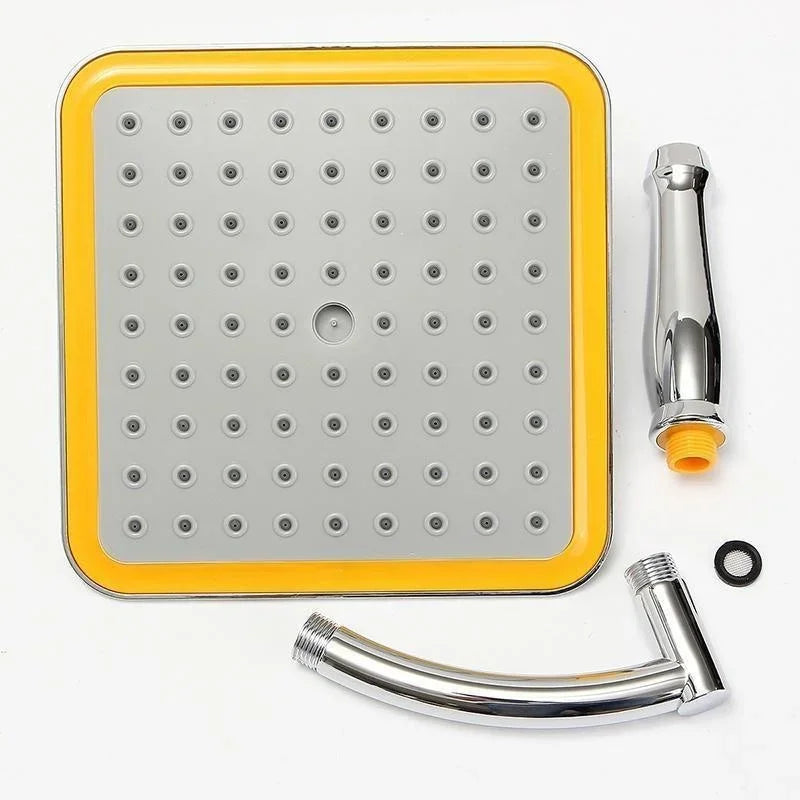 8-Inch Square Rainfall Shower Head with Extension Arm - 6