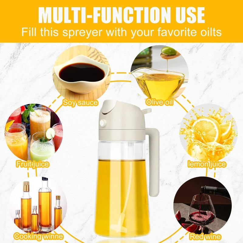 2-in-1 Glass Oil Sprayer and Dispenser for Cooking - 5