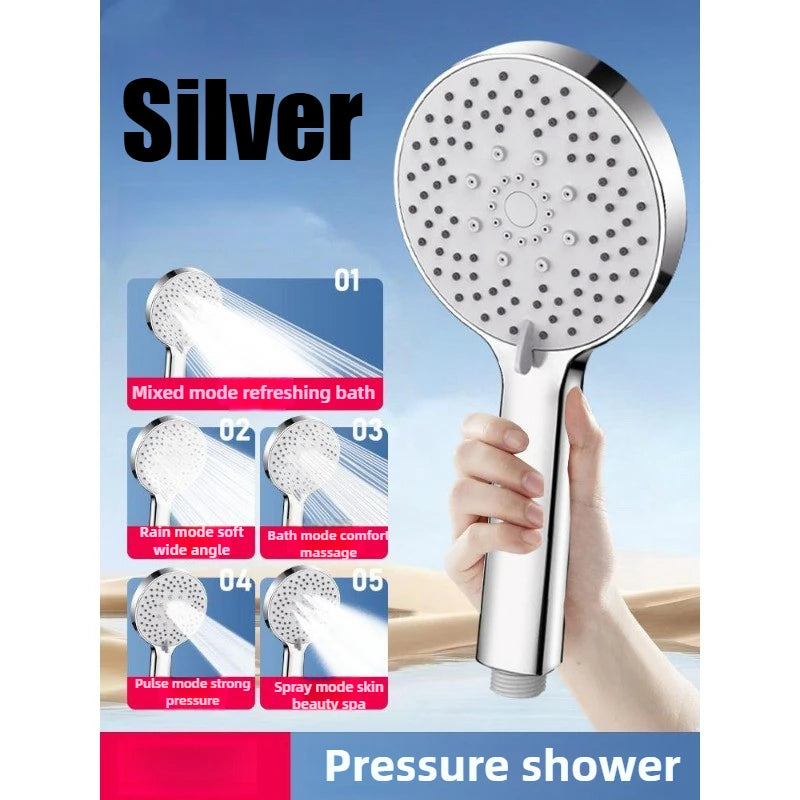 5-Mode Adjustable Handheld Water-Saving Shower Head - 22