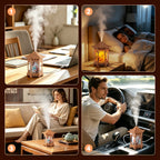 Portable Ultrasonic Pavilion Humidifier with LED Night Light