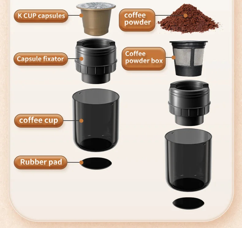 Portable Wireless Espresso Coffee Maker for Travel and Camping