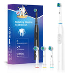 Rechargeable Electric Toothbrush with 5 Modes and 4 Brush Heads