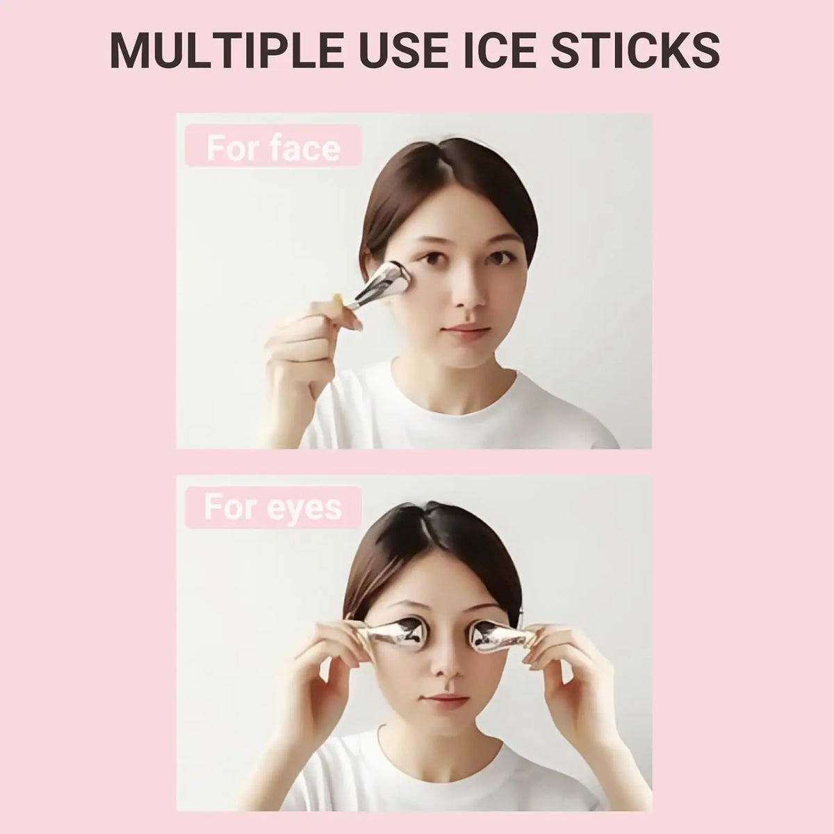 Stainless Steel Facial Cryo Sticks for Skin Cooling and Puffiness