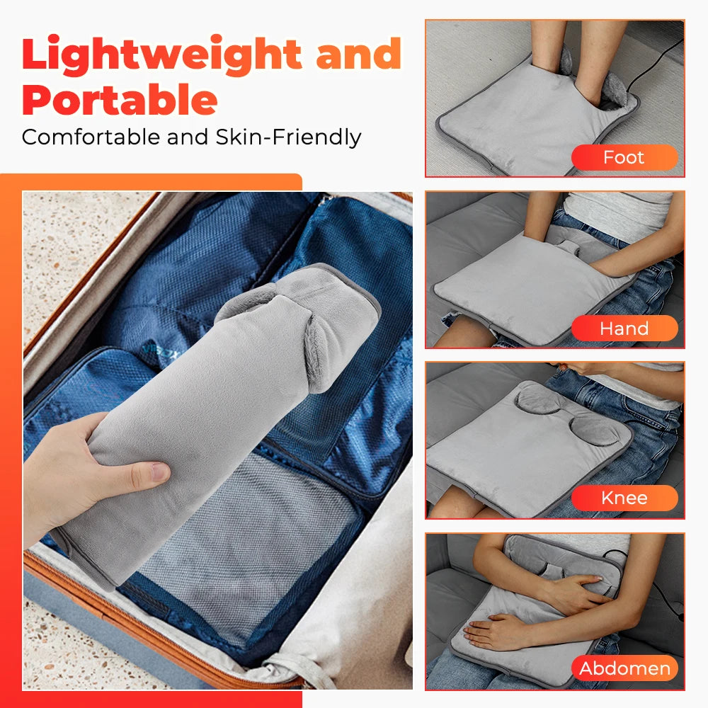 USB Heated Foot Warmer with Adjustable Temperature and Timer