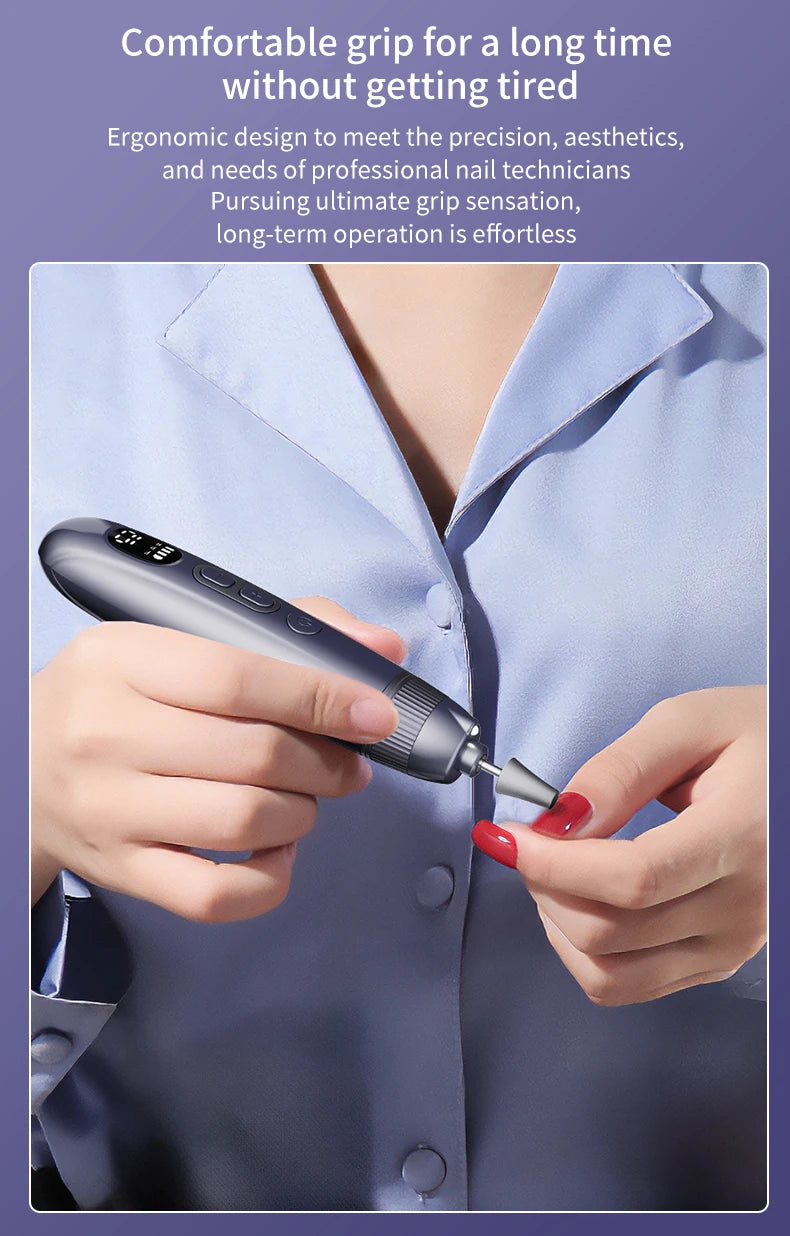Electric Cordless Manicure and Pedicure Nail Drill Kit