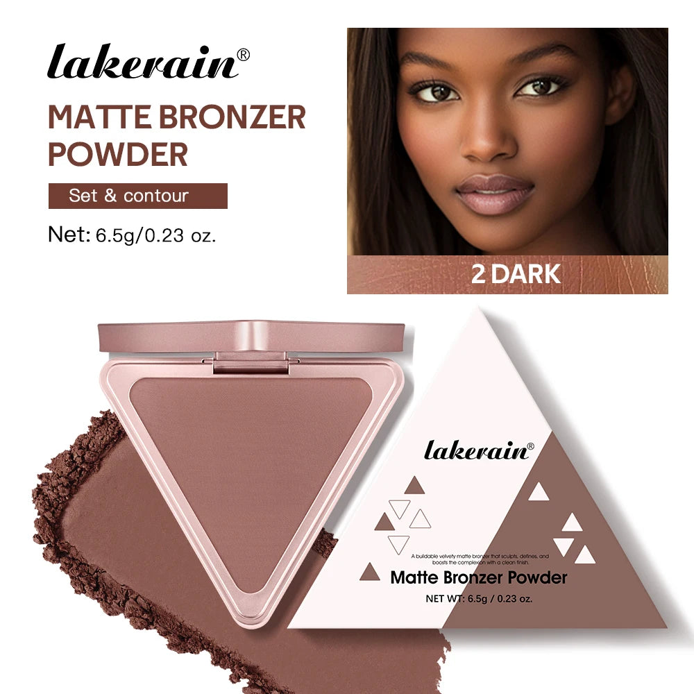 Matte Bronzer Powder for Long-Lasting Smooth Face Makeup