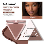 Matte Bronzer Powder for Long-Lasting Smooth Face Makeup