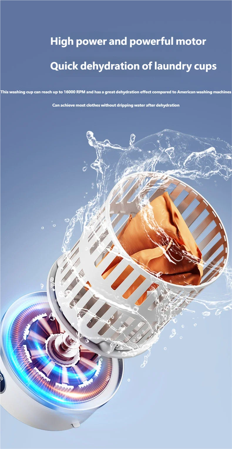 Portable Mini Washing Machine for Underwear and Socks - 16