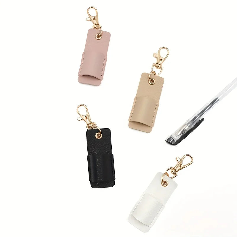 Portable Leather Lanyard Pen Holder for Office and School