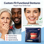 Adjustable Silicone Denture Set for Natural Smile