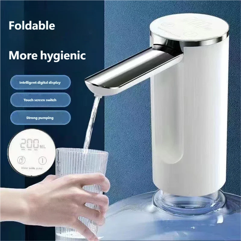 Automatic Rechargeable Electric Water Bottle Pump with Digital Display - 2