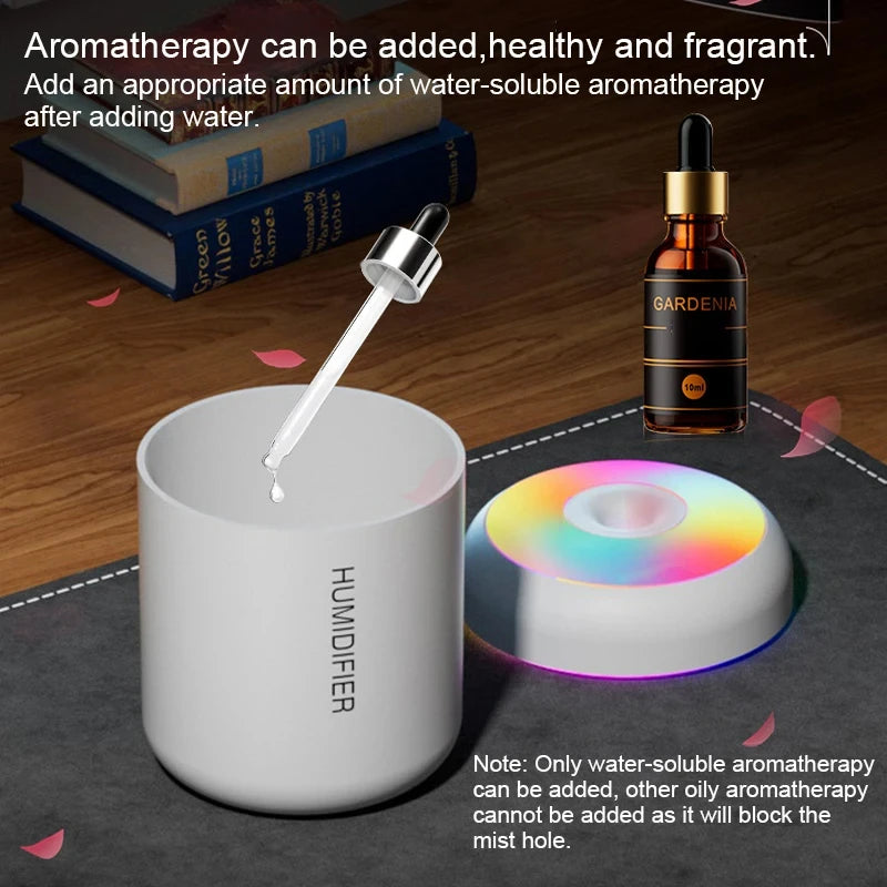 Portable Mini USB Desktop Air Humidifier with LED Light