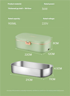 Electric Stainless Steel Portable Food Warmer Lunch Box