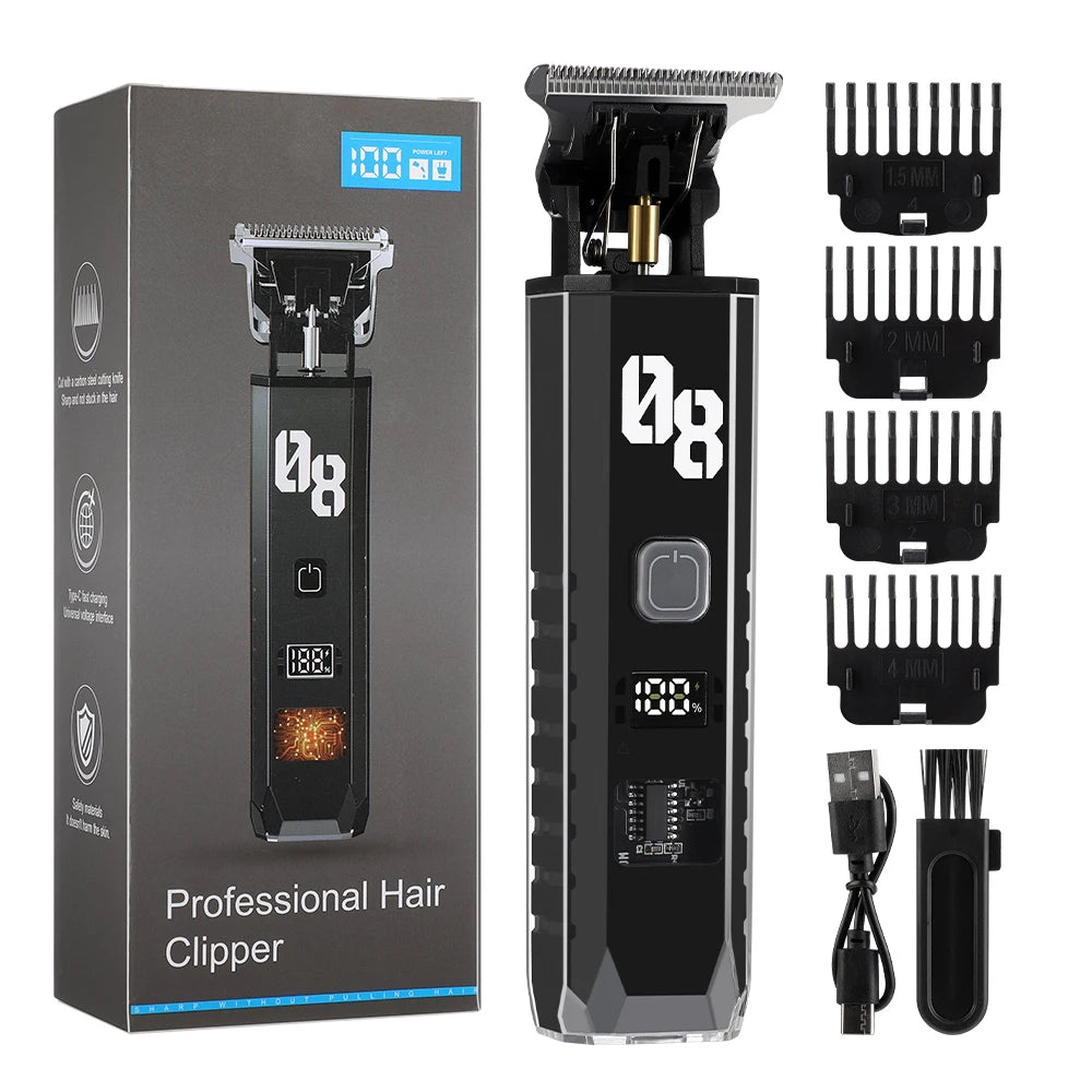 Professional Cordless Electric Hair Trimmer and Grooming Clipper